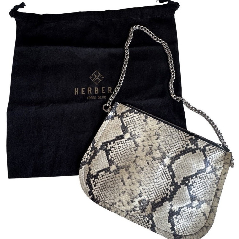 Herber Frere Soeur Flat Envelope Bag/Snakeskin/Elevated Classic/Refined/Luxury